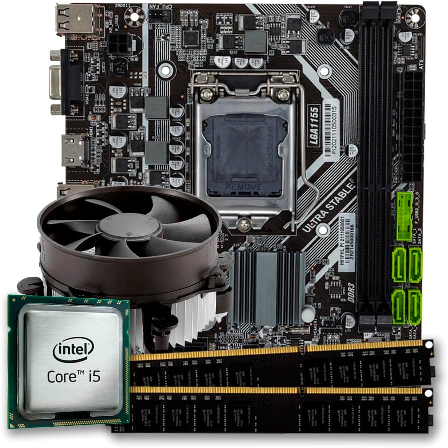 i5-3470 + Cooler + Placa-Mãe H61 1155 + 16GB
